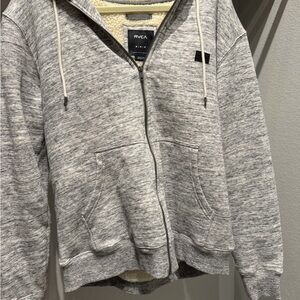 RVCA Heather Gray Zip-Up Hoodie